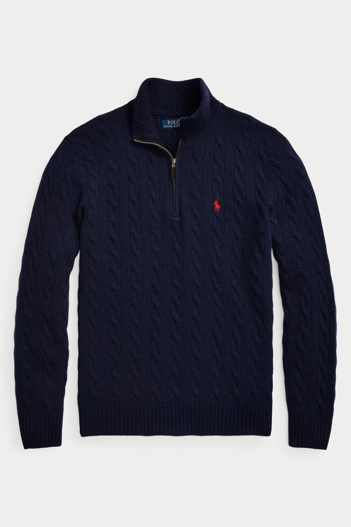 POLO RALPH LAUREN Cable-Knit Wool-Cashmere Jumper Hunter Navy - Dale