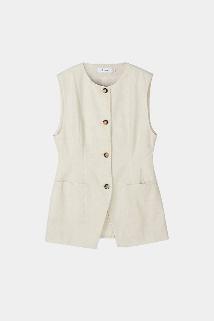 STYLEIN Sirella Vest Raw Linen - Dale