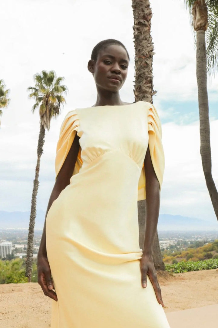 BY MALINA Louise Maxi Dress Lemon - Dale