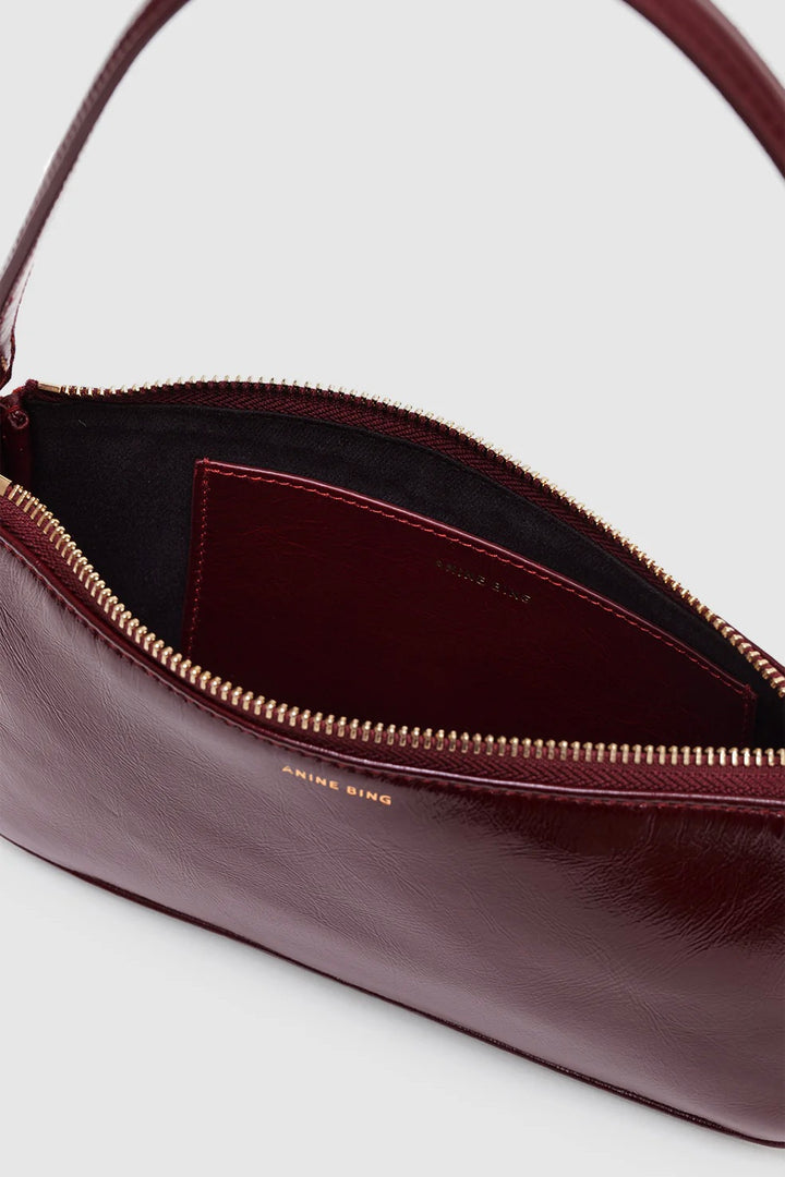 Mini Elly Bag Oxblood Crinkled Patent