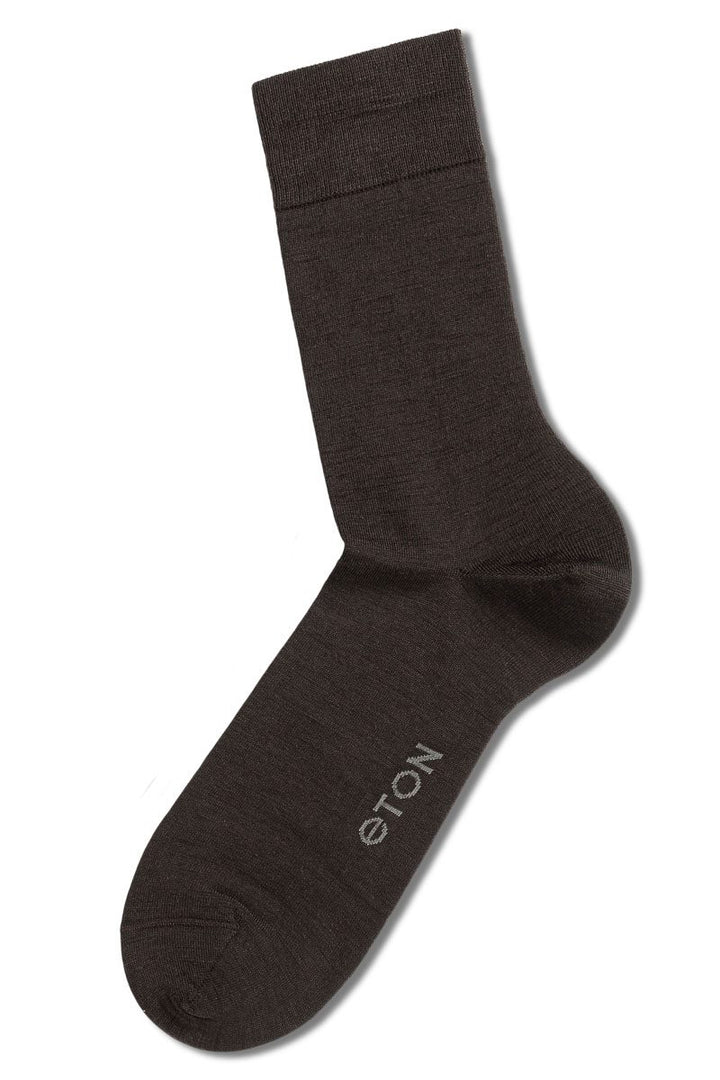 ETON Fine Wool Plain Dk Brown 41-45 - Dale
