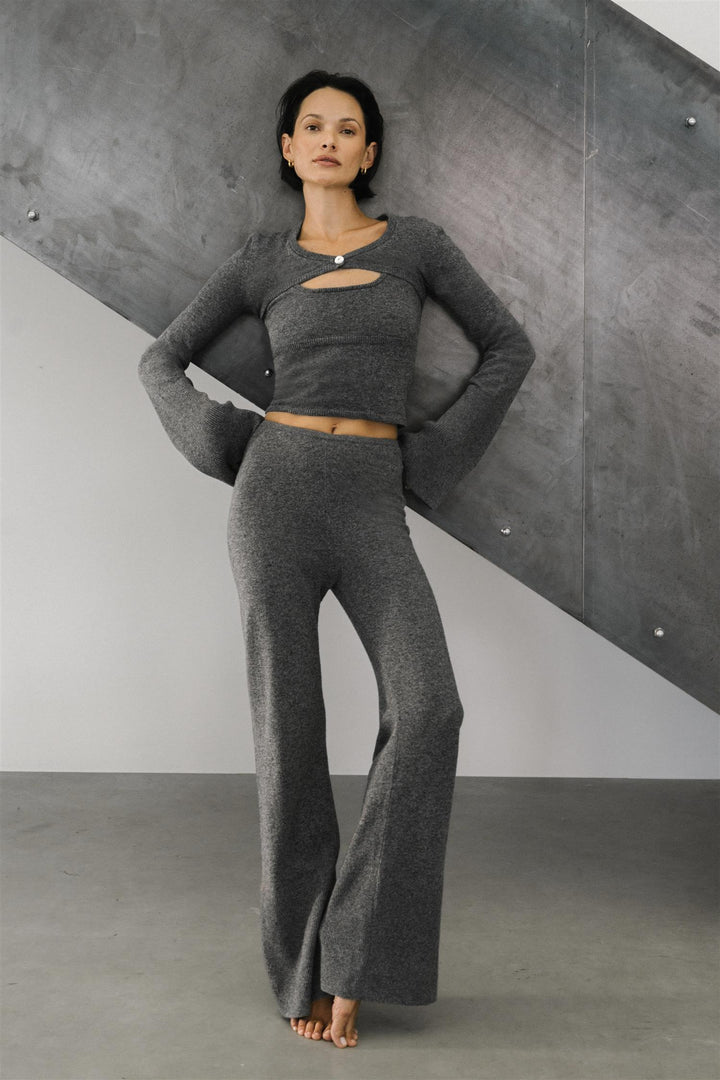 AVORA Calma Pant Dark Grey Melange - Dale