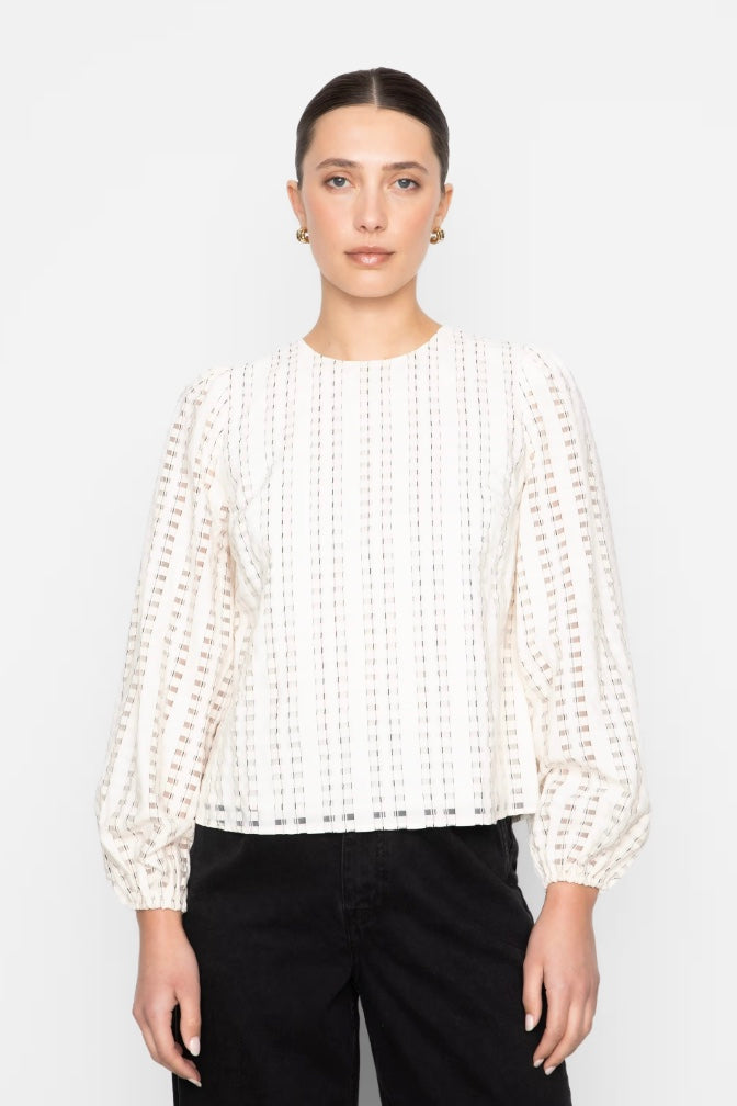 CAMILLA PIHL Rina Blouse Cream Check - Dale