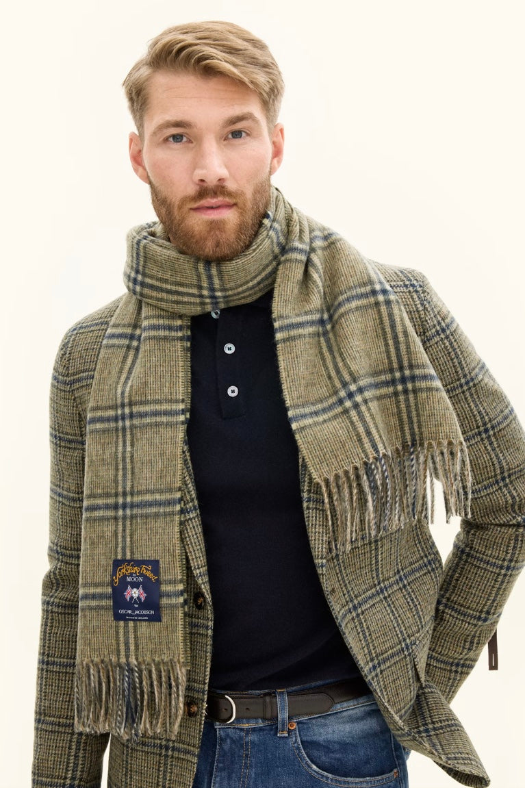 OSCAR JACOBSON Wool Scarf Beige Scout - Dale