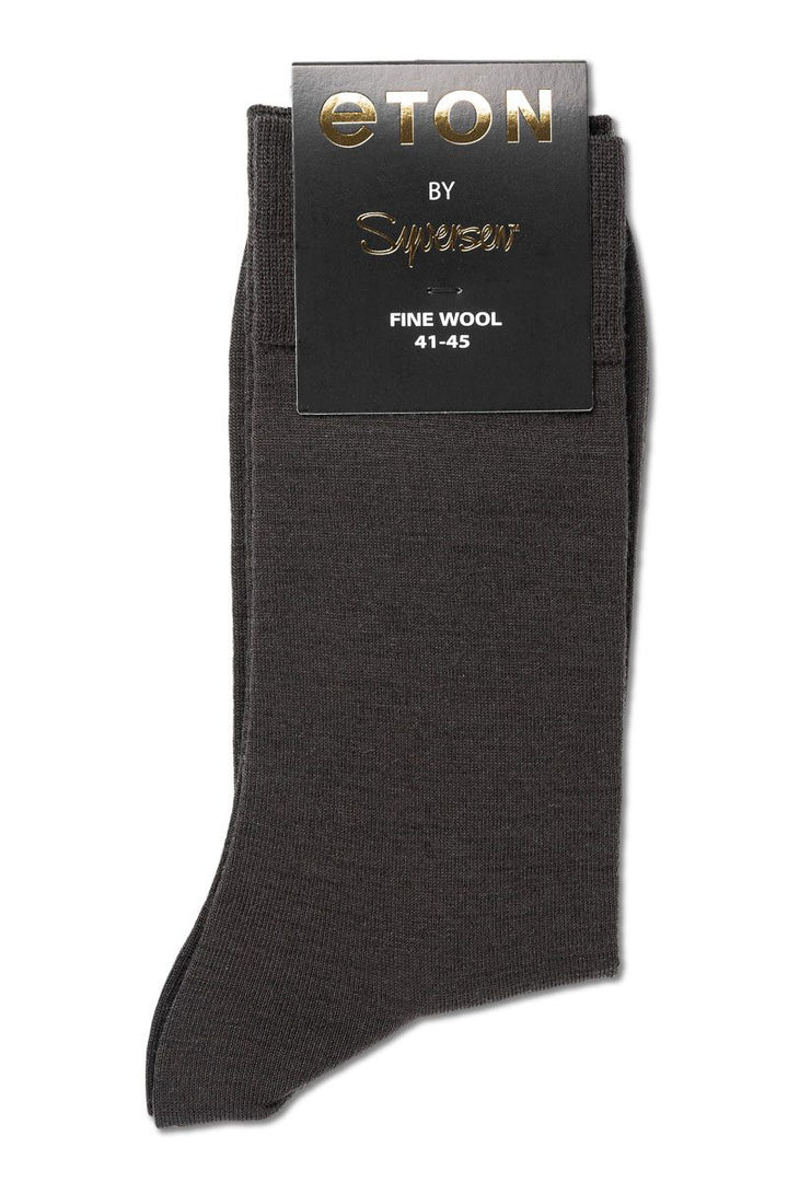 ETON Fine Wool Plain Dk Brown 41-45 - Dale