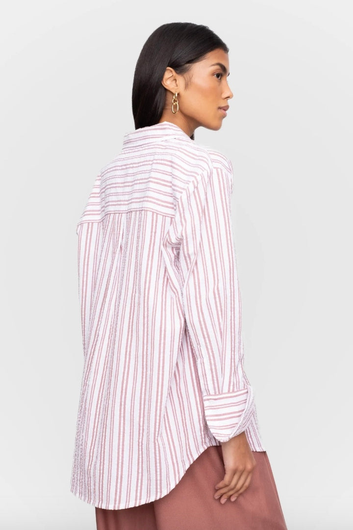 CAMILLA PIHL Bibi Crepe Shirt Terracotta Stripe - Dale