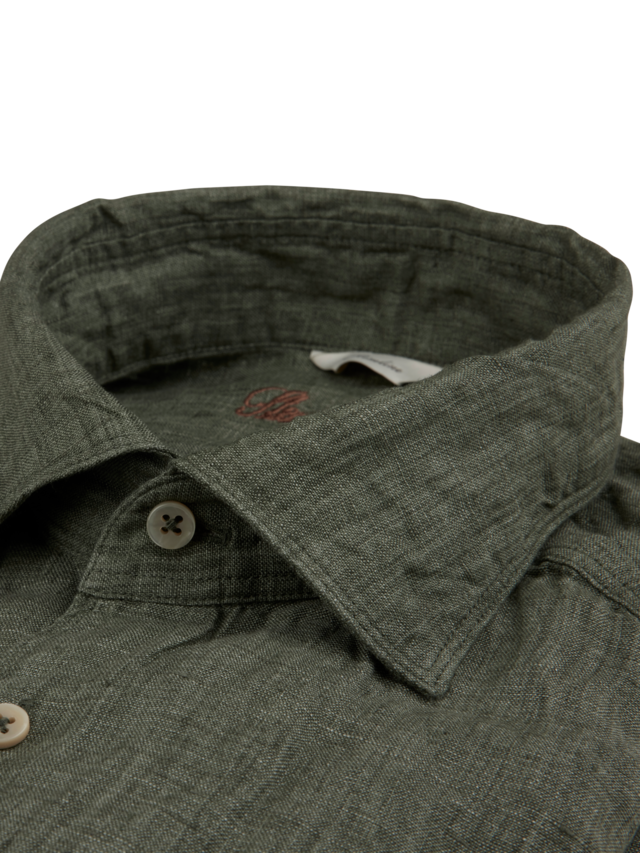 STENSTRÖMS Fitted Body Linen Olive Green - Dale