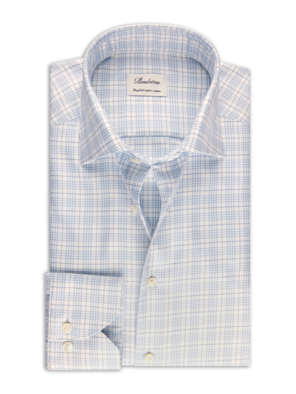 STENSTRÖMS Fitted Body Blue Check - Dale