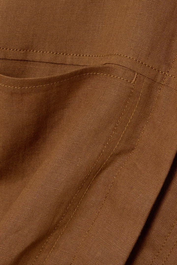 MAX MARA Rito Cropped Linen Shirt - Dale