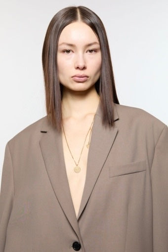 ACNE STUDIOS Denim Rivet Necklace Semi Matt Gold - Dale