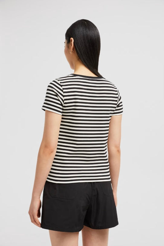 MONCLER Striped Cotton T-Shirt Blue/White Stripe - Dale