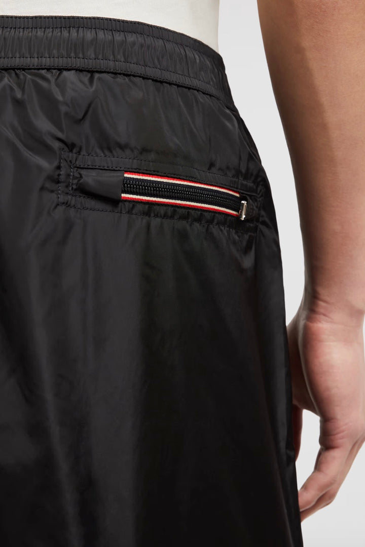 MONCLER Logo Patch Swim Shorts Black - Dale