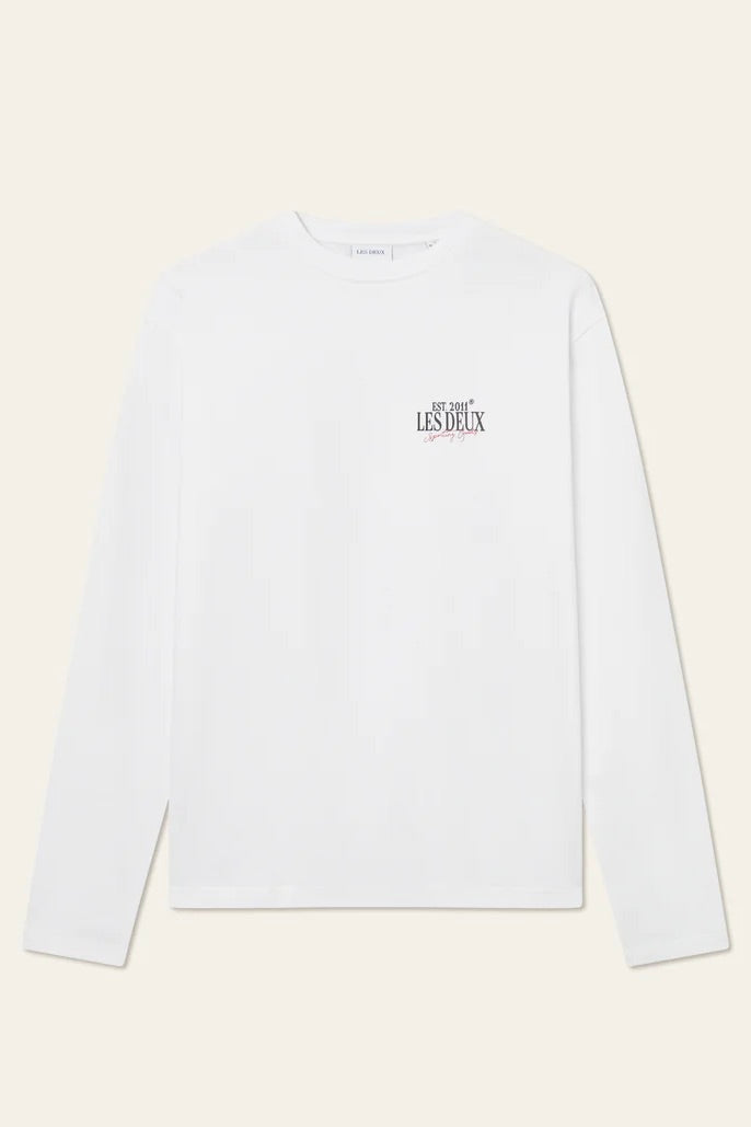 LES DEUX Allen Long Sleeve T-Shirt White - Dale