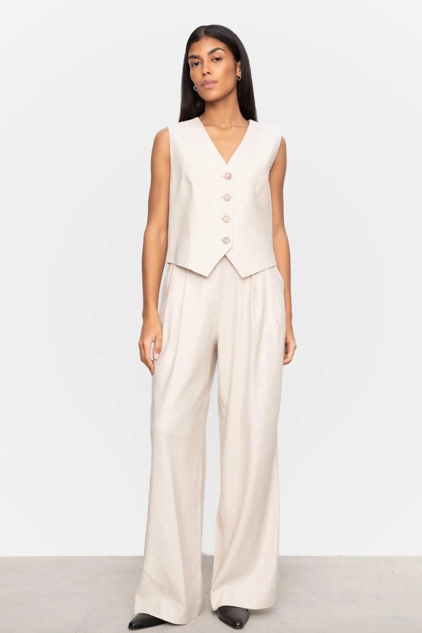 CAMILLA PIHL Vivienne Vest Light Sand Melange - Dale