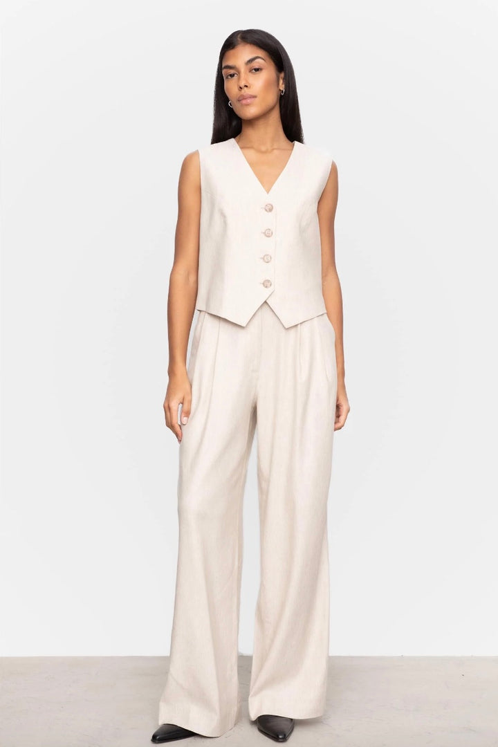 CAMILLA PIHL Vivienne Vest Light Sand Melange - Dale