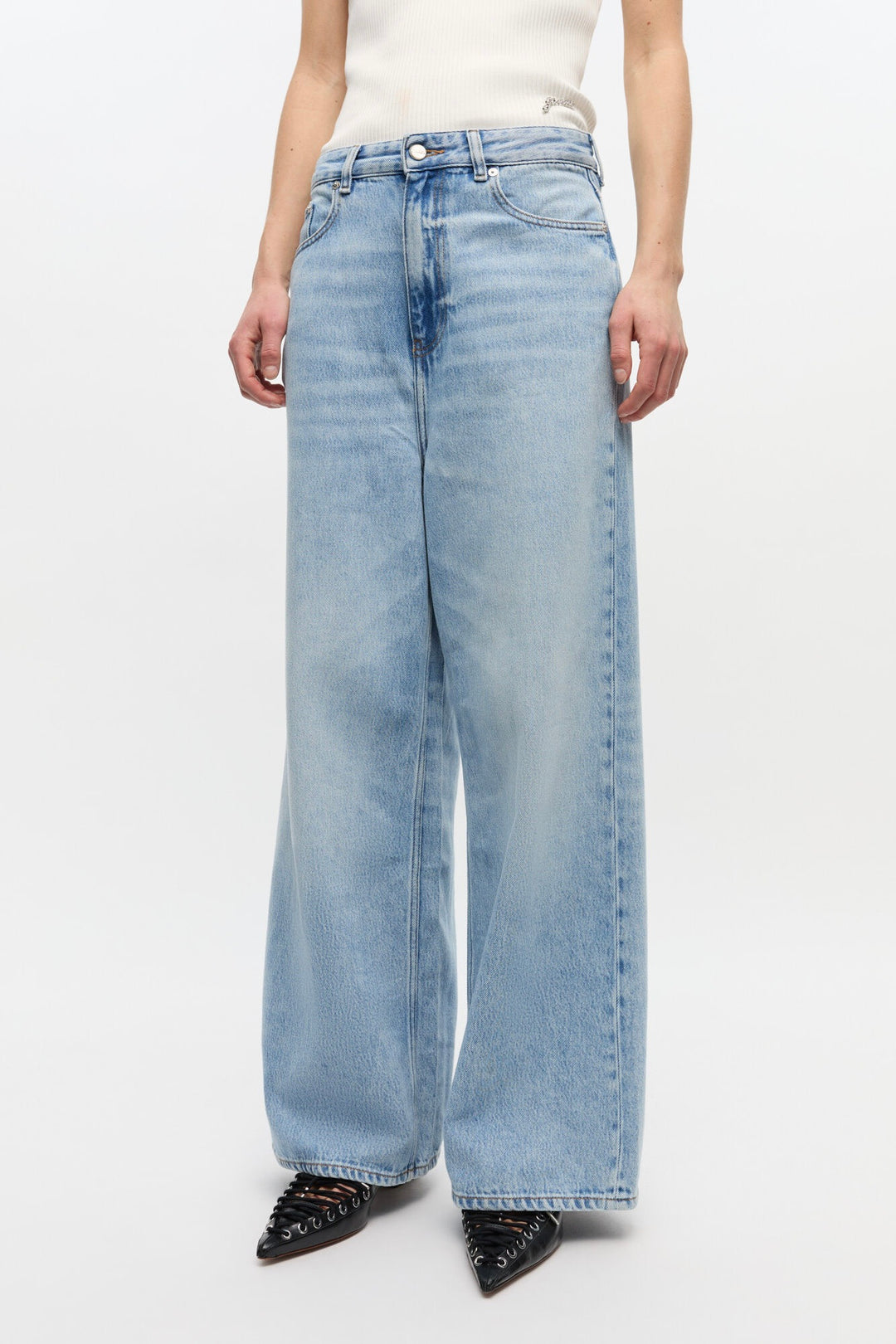 GANNI Light Blue Baggy Jeans - Dale
