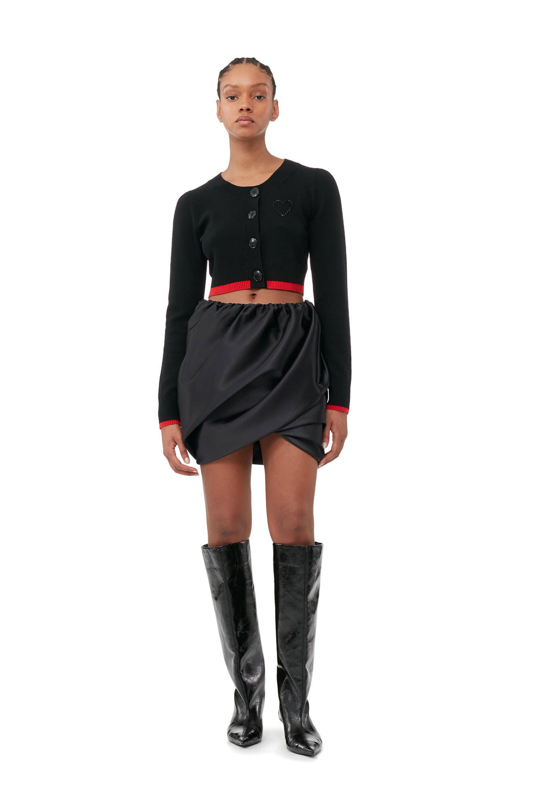 GANNI Double Satin Mini Skirt - Dale