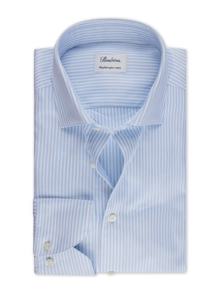 STENSTRÖMS Fitted Body Light Blue Stripe - Dale