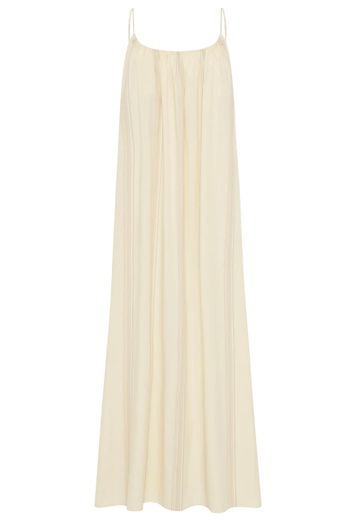 FAITHFULL THE BRAND En Vau Maxi Dress Foam/Taupe - Dale
