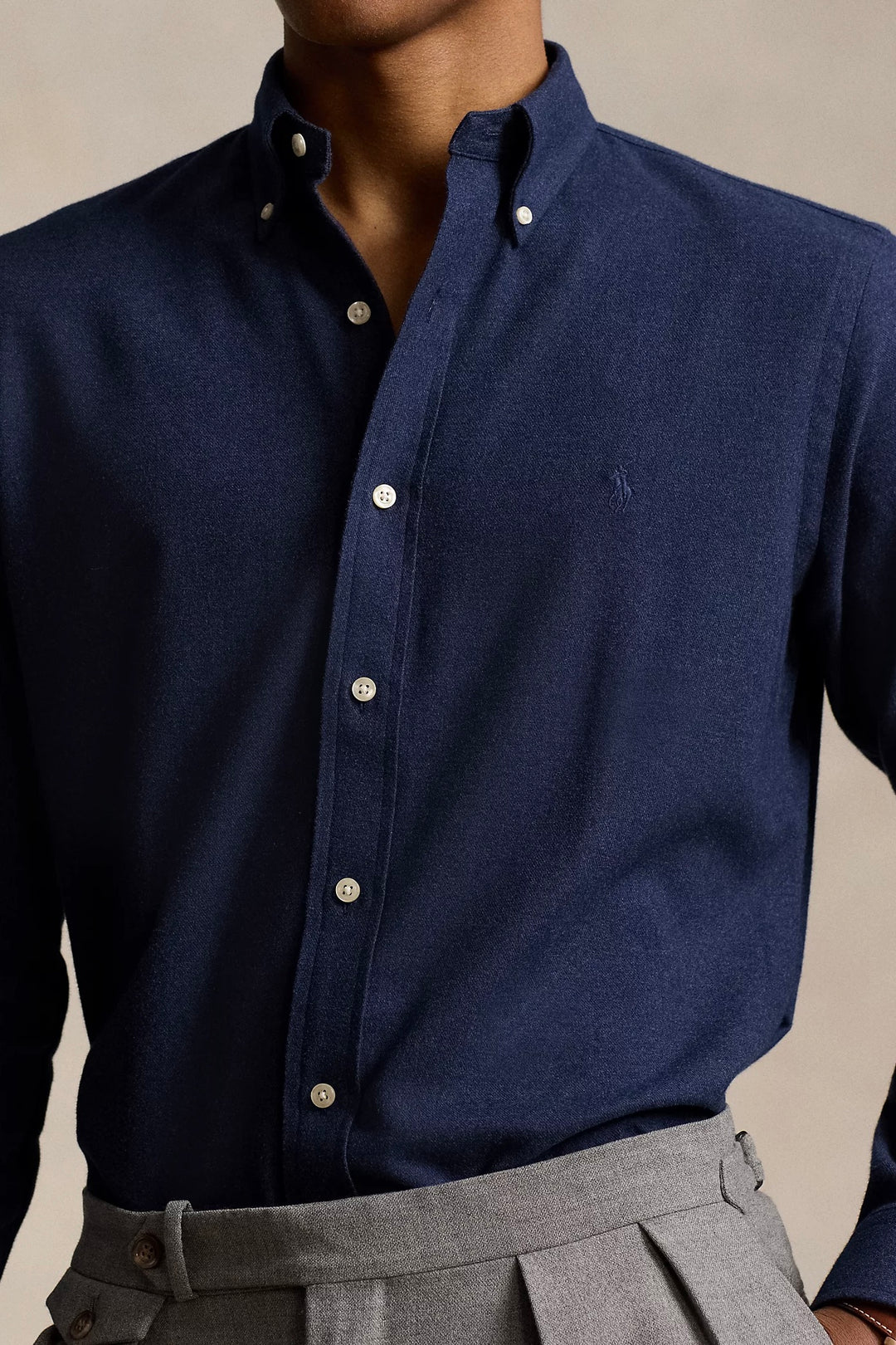 POLO RALPH LAUREN Custom Fit Performance Twill Shirt Navy Heather - Dale