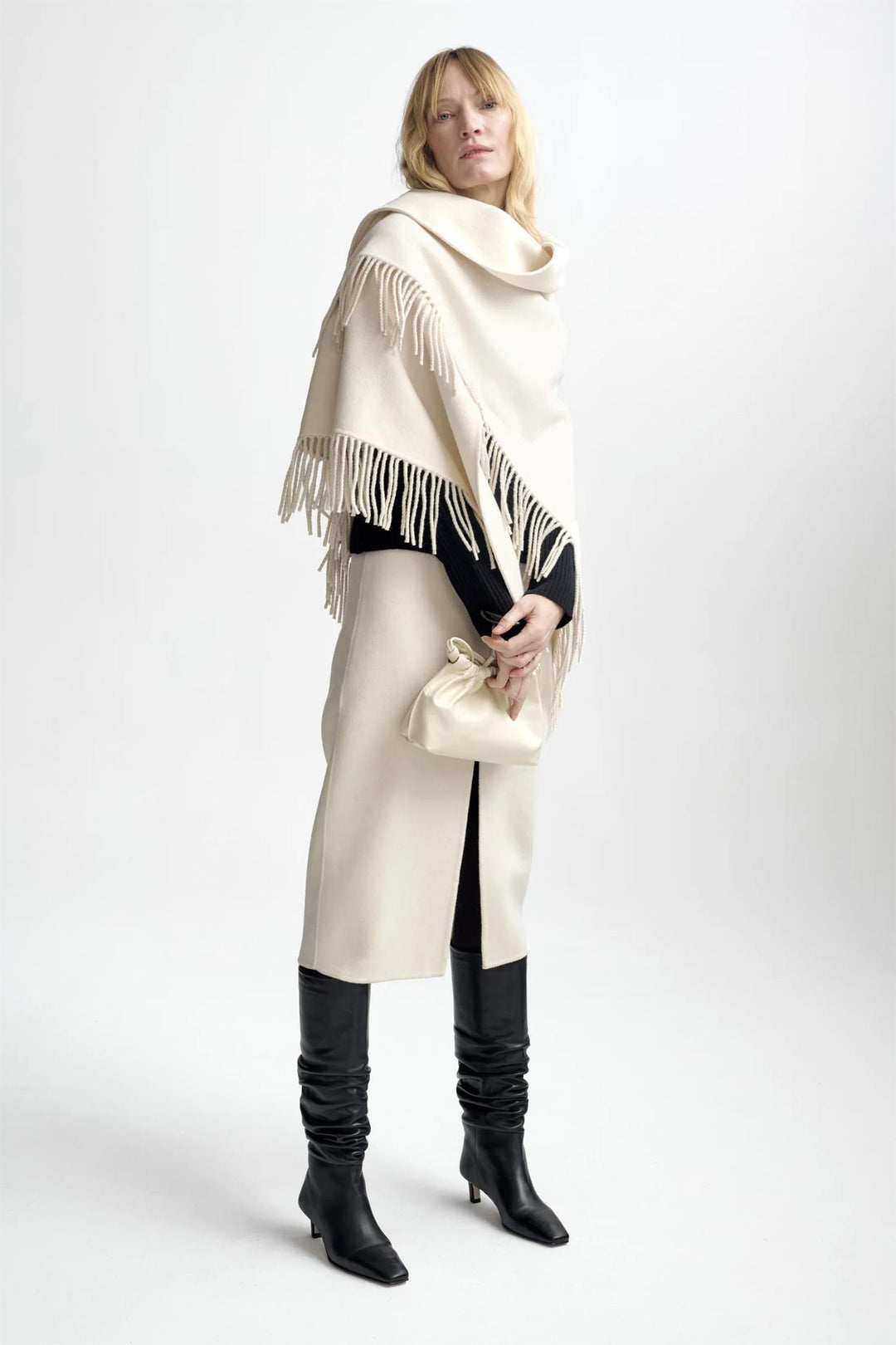 CHRISTIAN AKS Alba Wool Scarf Eggshell - Dale