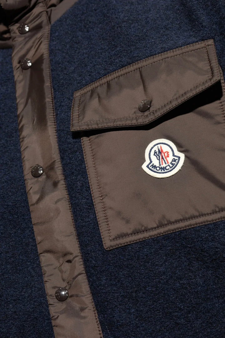 MONCLER Aperta Logo Patch Jacket Navy - Dale