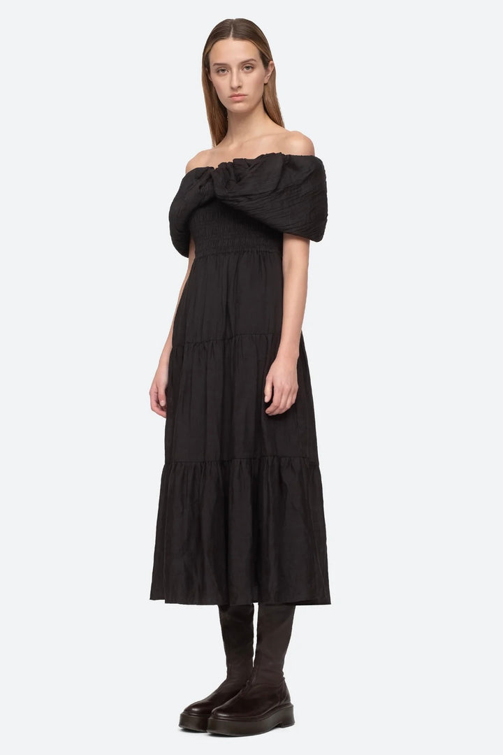 SEA NEW YORK LOREN SOLID OFF SHOULDER DRESS - Dale