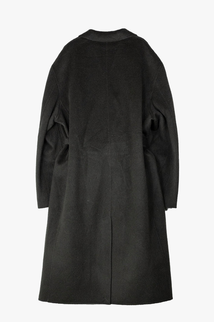 ACNE STUDIOS Double-breasted Belted Coat Charcoal Grey - Dale
