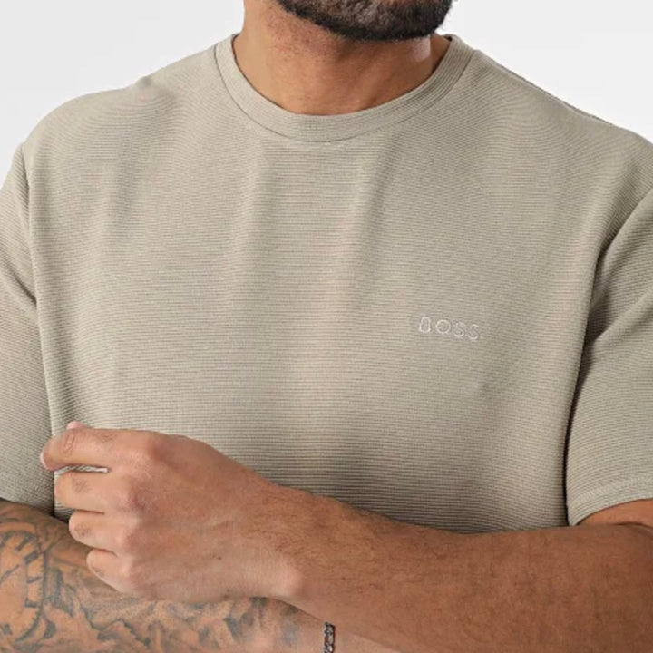 BOSS Rib T-Shirt Light Beige - Dale