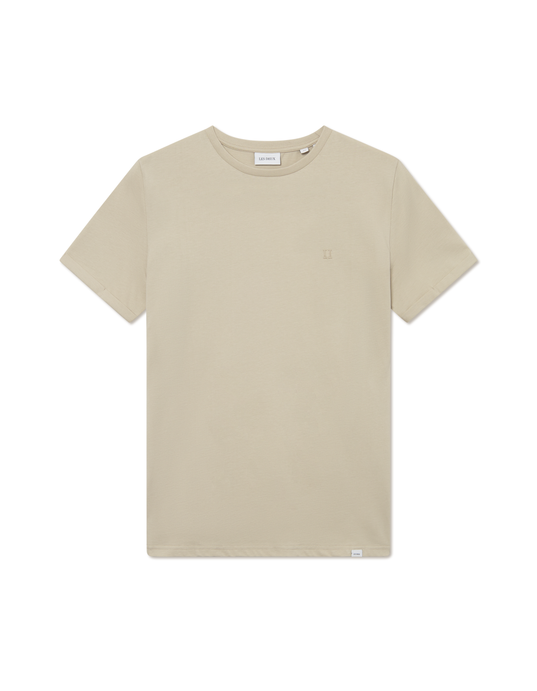 LES DEUX Nørregaard T-Shirt Tonal Light Sand - Dale