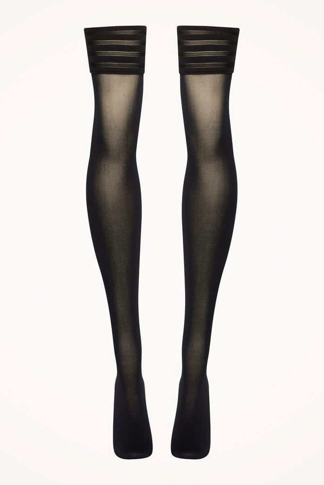 WOLFORD Velvet de Luxe 50 Stay-Up Black - Dale