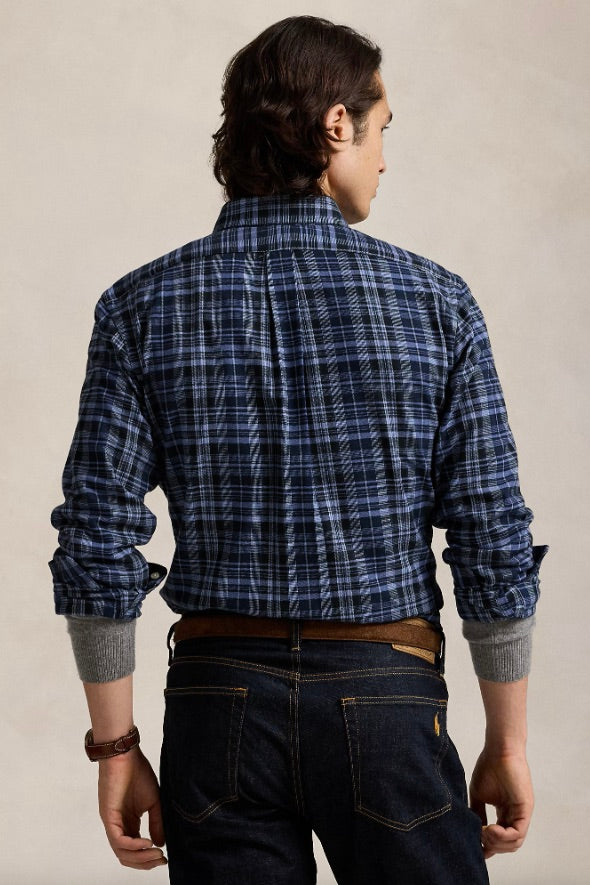 POLO RALPH LAUREN Custom Fit Plaid Performance Twill Shirt Blue Multi - Dale