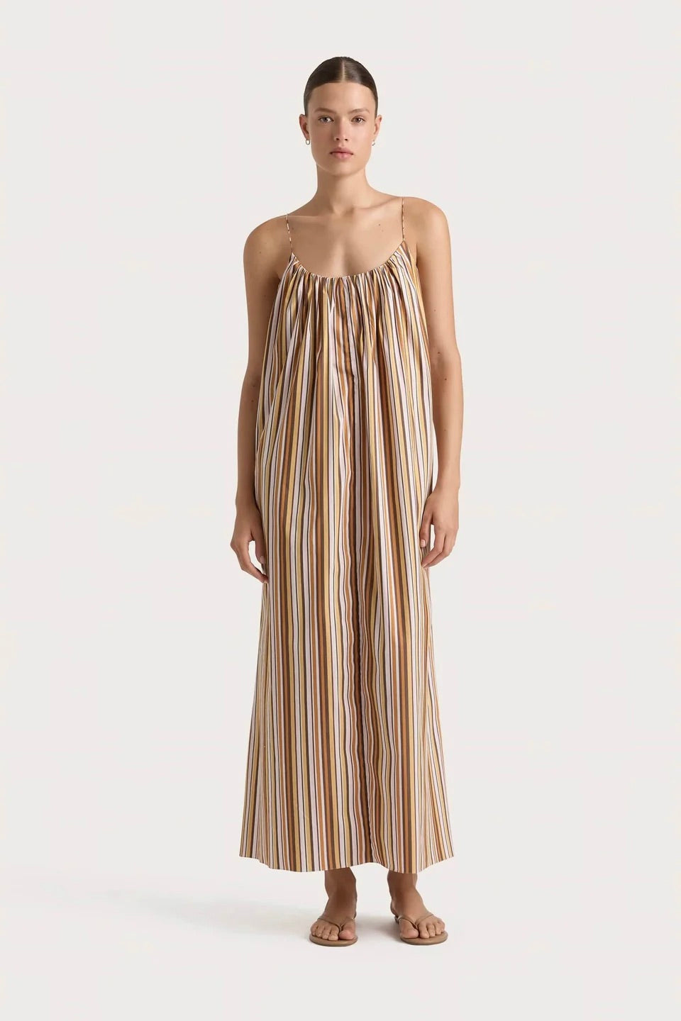 FAITHFULL THE BRAND En Vau Maxi Dress Terracotta - Dale