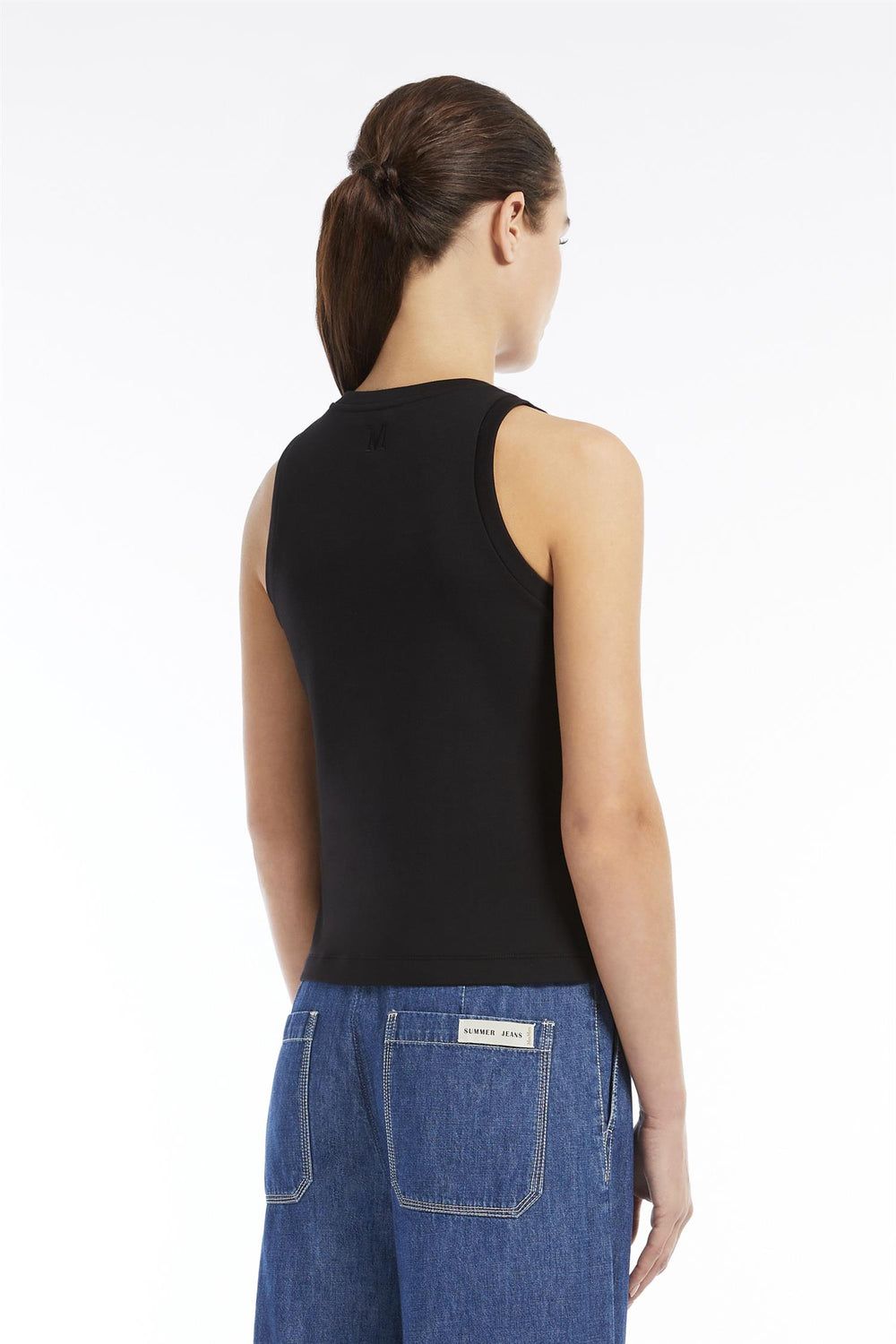 MAX MARA S' Carolina Scuba Jersey Top Black - Dale