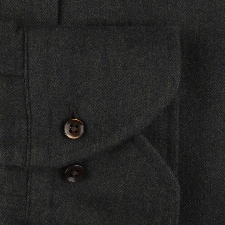 STENSTRÖMS Fitted Body Flannel Dark Green - Dale