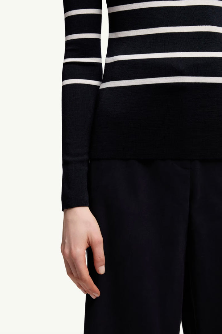 MONCLER Striped Wool Polo Neck Jumper - Dale
