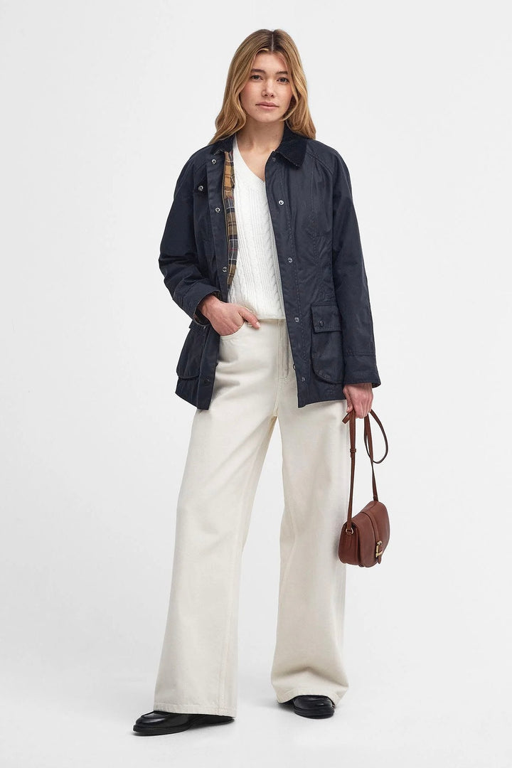 BARBOUR Beadnell Wax Jacket Navy - Dale