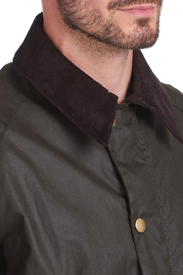 BARBOUR Ashby Waxed Jacket Olive - Dale