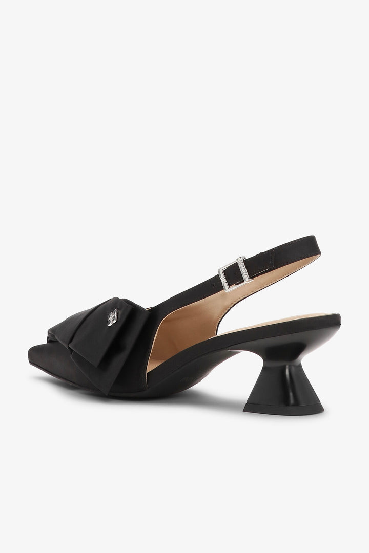 GANNI Black Bow Kitten Heel Pumps - Dale
