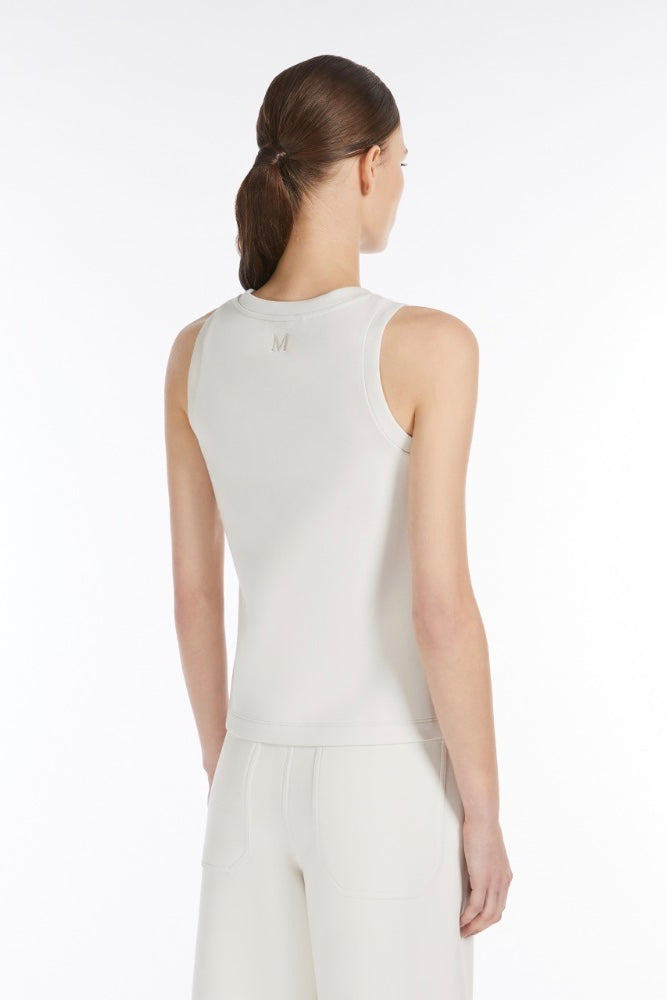 MAX MARA S' Carolina Scuba Jersey Top Ecru - Dale