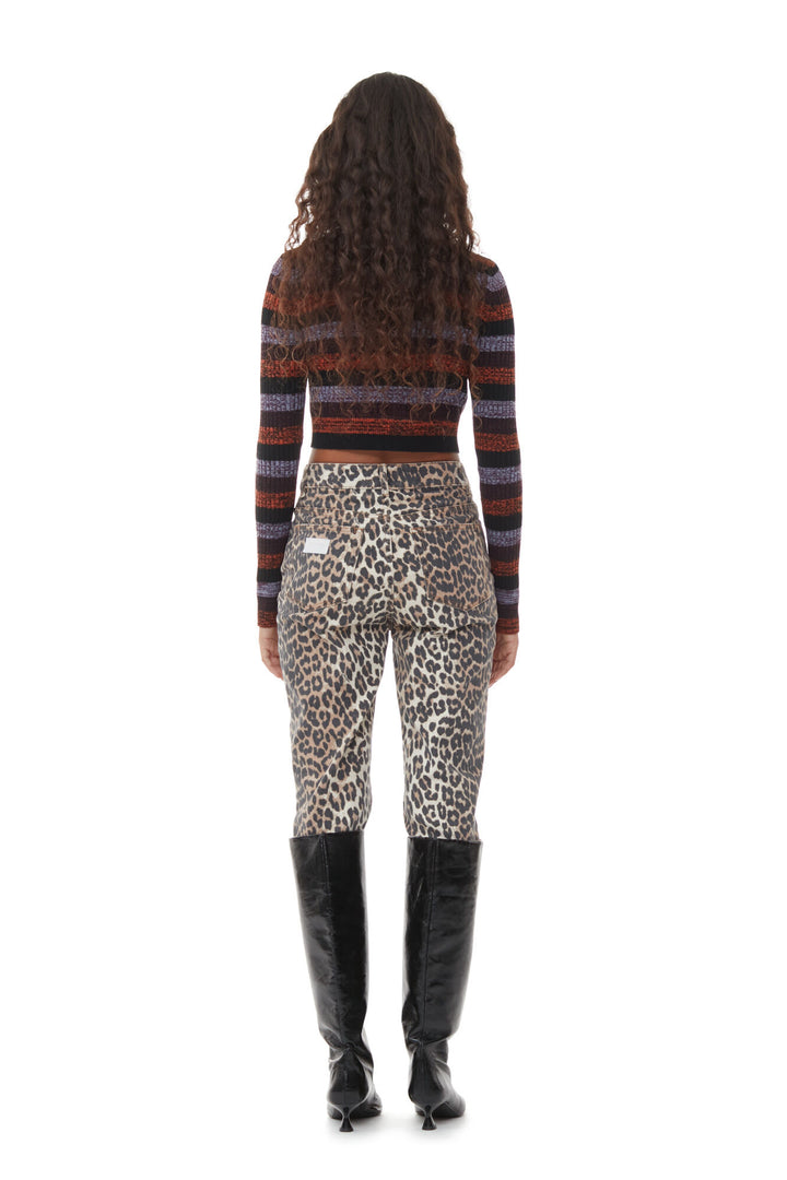 GANNI Sprayed Merino Rib Cropped Cardigan - Dale
