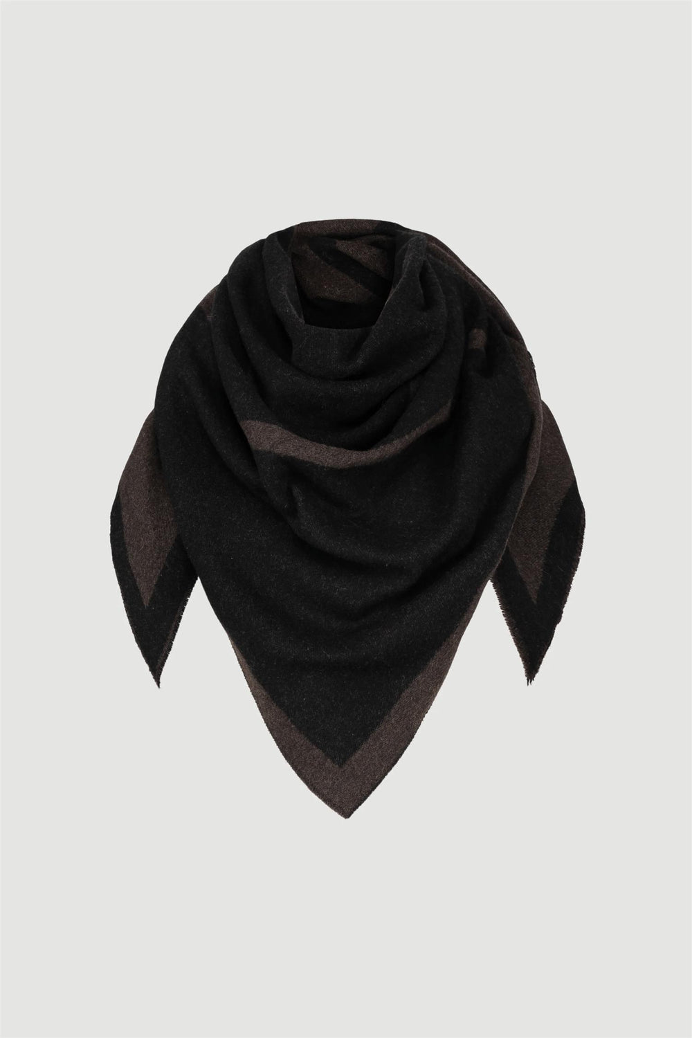 ENVELOPE 1976 Triangle Scarf Merino Tobacco/Black - Dale