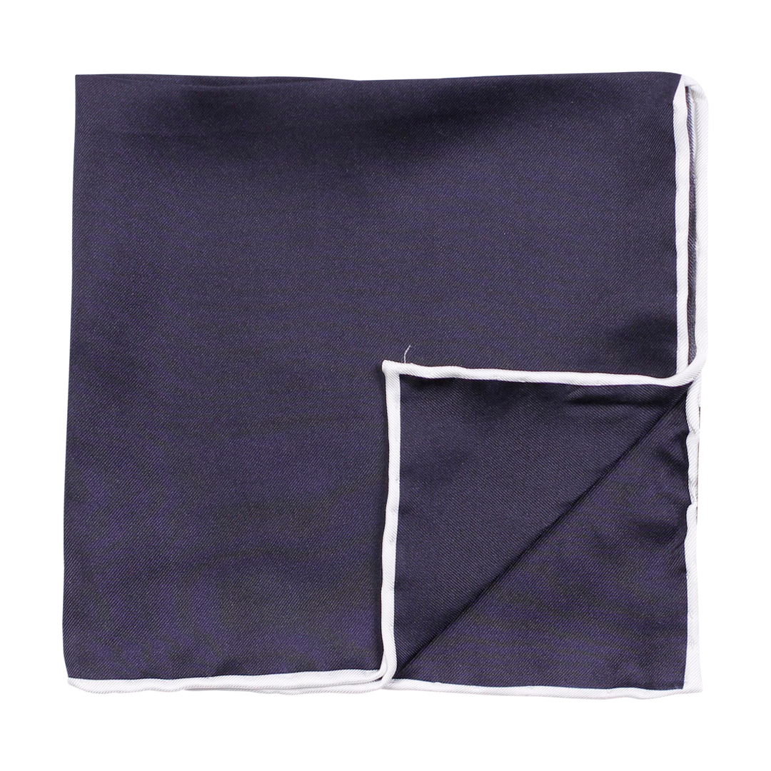 Silk Pocketsquare Navy Frame