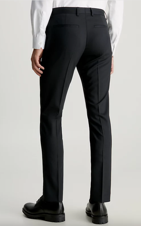 CALVIN KLEIN - STRETCH WOOL SLIM SUIT PANT - Dale
