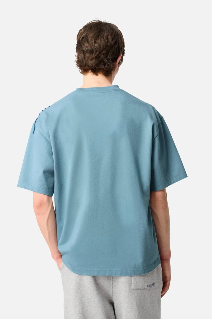 AXEL ARIGATO Threaded T-Shirt Dusty Blue - Dale