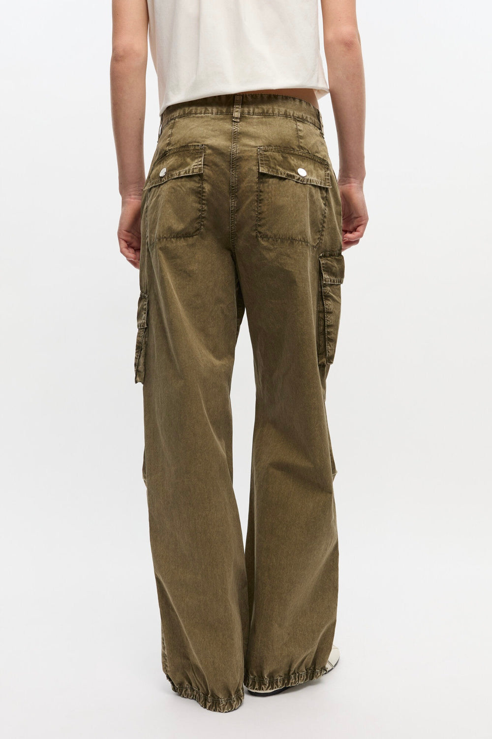 GANNI Washed Twill Trousers Kalamata - Dale