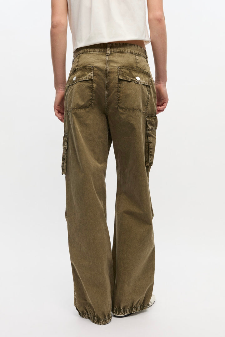 GANNI Washed Twill Trousers Kalamata - Dale