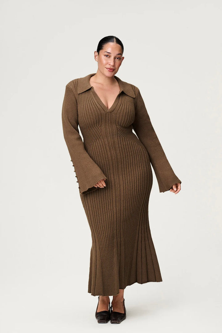 Sondrio Midi Dress Taupe