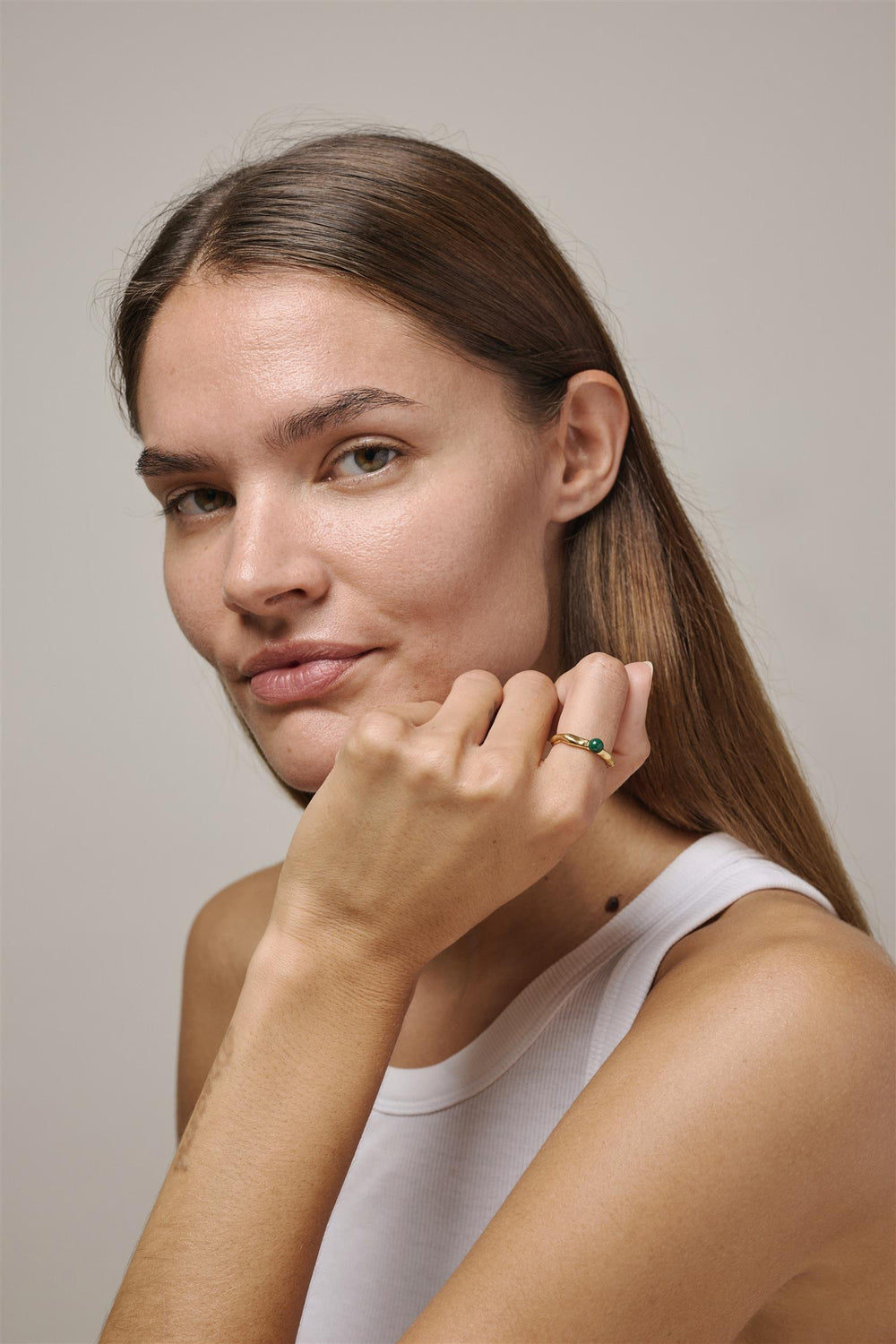 ENAMEL Ring, Ariel Petrol Green - Dale