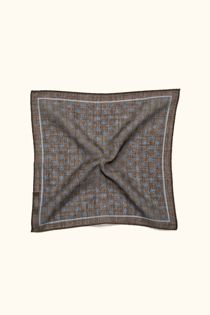 OSCAR JACOBSON Wool Handkerchief Black/Brown - Dale